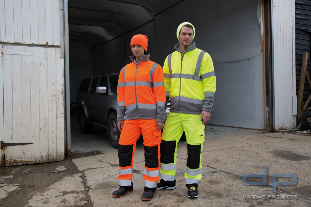 Safety Microfleece Jacket orange oder gelb