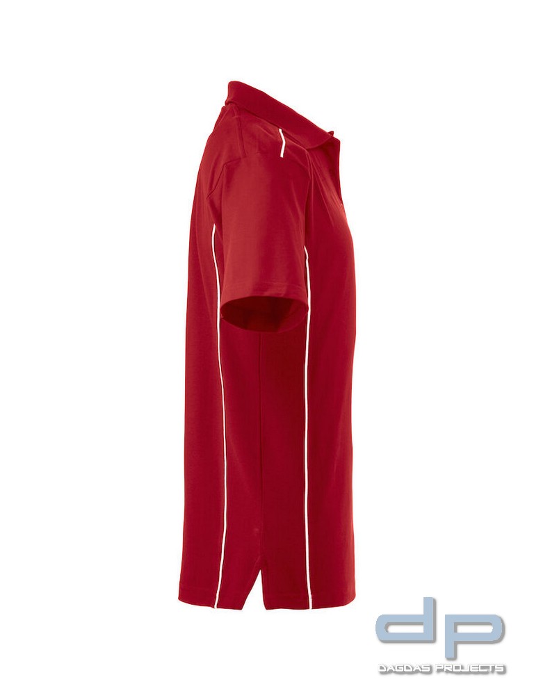 Behörden Polo Piqué Herren Rot mit Wunschaufdruck