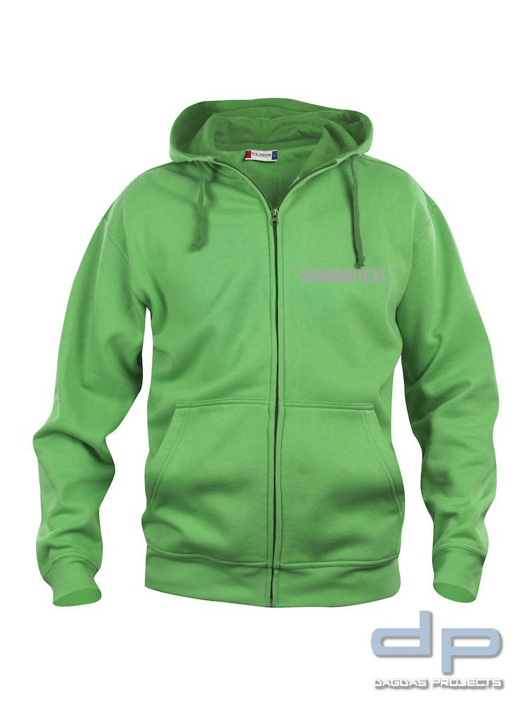 Basic Hoody Full zip Herren mit Wunschaufdruck Farbe Navy Größe M