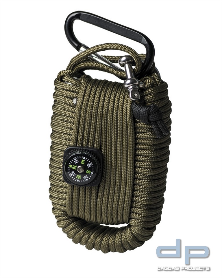 PARACORD SURVIVAL KIT LARGE OLIV 2 Stück