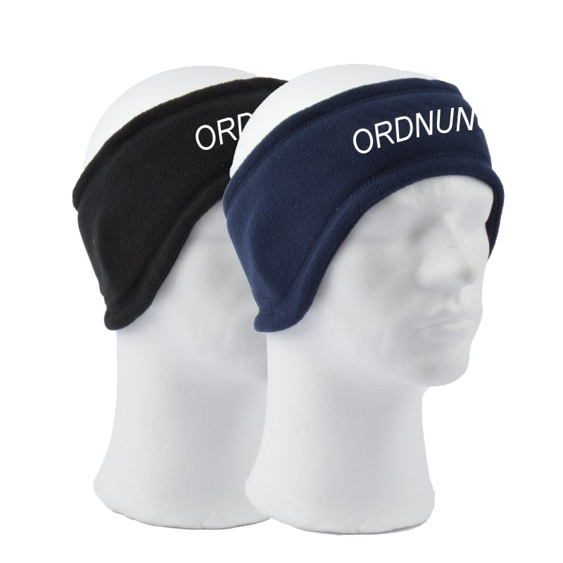 Fleece - Stirnband, Stick -ORDNUNGSAMT- in Navy oder Schwarz
