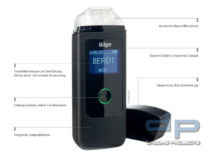 Alkoholtester Dräger Alcotest® 3820 mit elektrochemischem Sensor