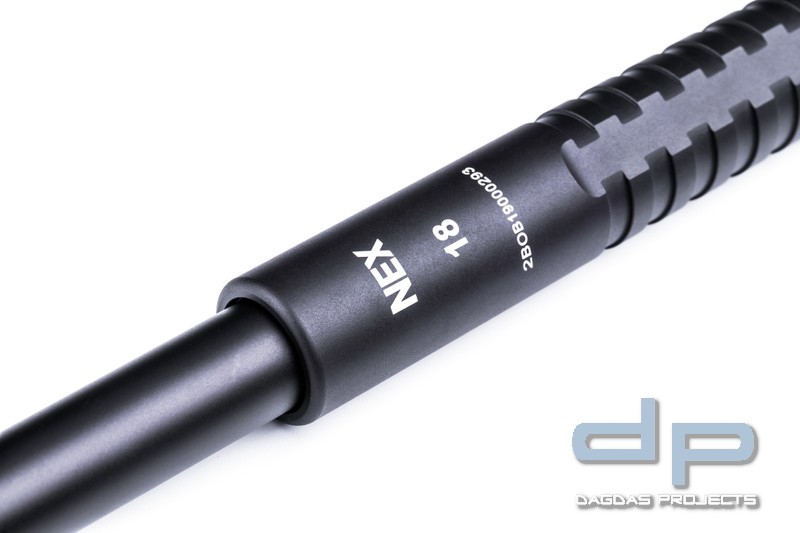 Ausziehbarer Einsatzstock N18L WALKER. leicht - 260g, 18" - 474 mm integrierter LED Taschenlampe 410