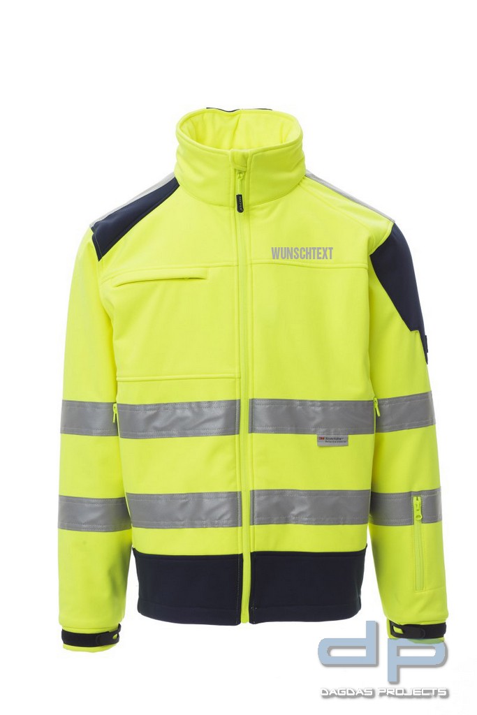 Payper Behörden Warnschutz Softshelljacke "SCREEN" in verschiedenen Farben mit Aufdruck nach Wunsch