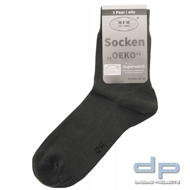 Socken, "OEKO", oliv