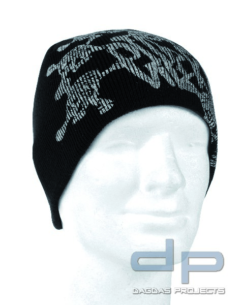 MIL-TEC BEANIE ACRYL SCHWARZ M.SKULL VPE 12