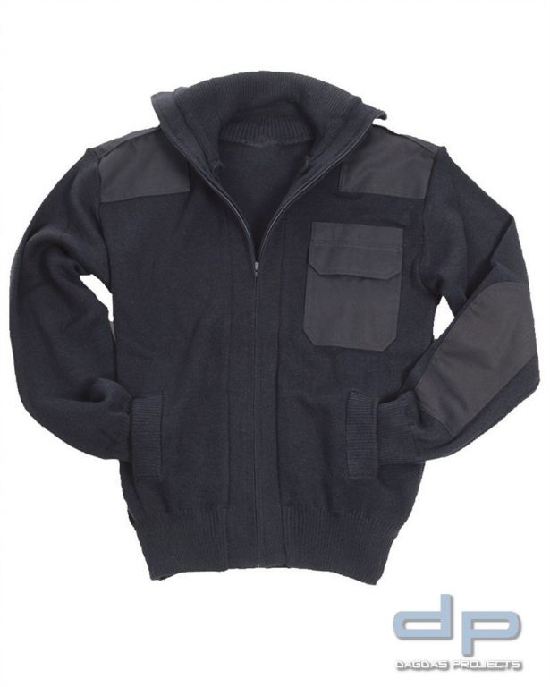 STRICKJACKE MILTEC® 80/WOLLE 20/POLYACRYL DK.BLAU