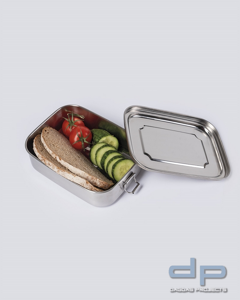 LUNCHBOX STAINLESS STEEL 18X14X6,5CM VPE 2