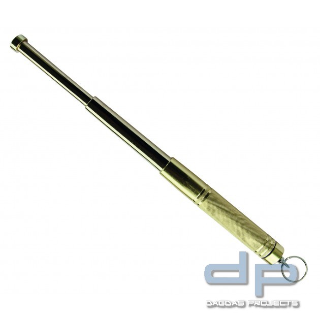 Mini Teleskopschlagstock 12" mit Schlüsselring Gold