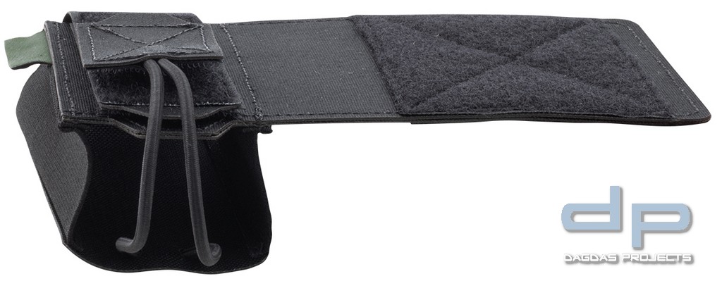 WAS Laser Cut Wing Velcro Adustable Radio Pouch (Links) Schwarz
