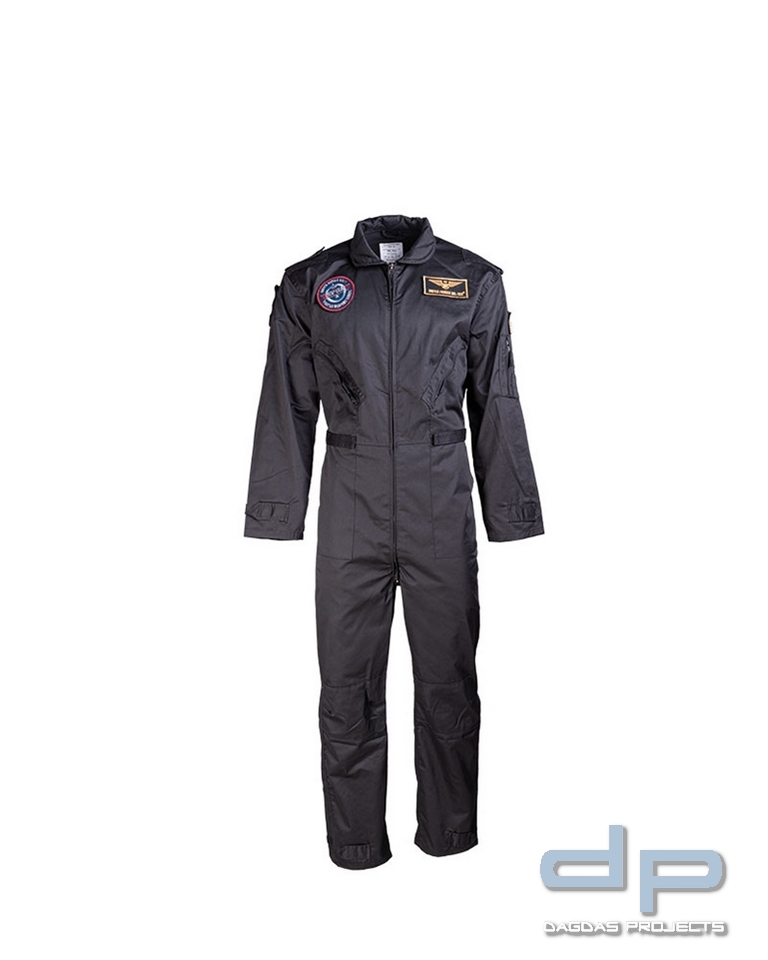 US FLIEGERKOMBI KIDS M.ABZEICHEN SCHWARZ VPE 2
