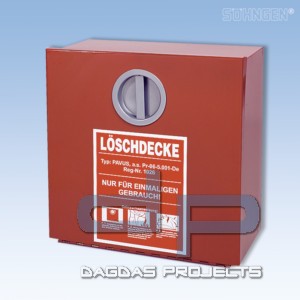 Wandbehälter für Löschdecke EN leer Metall 300 x 300 x 125 mm