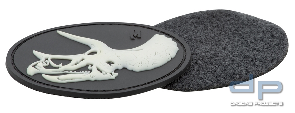 Maxpedition Rubber Patch TRICERATOPS SKULL Glow