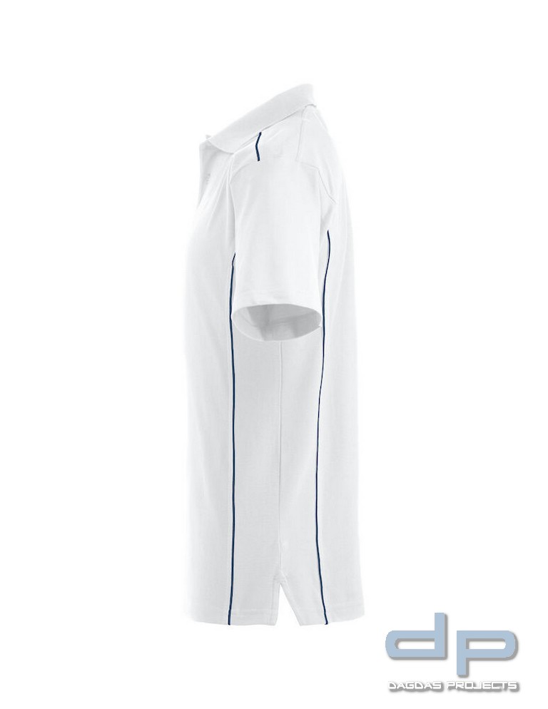 Behörden Polo Piqué Herren Weiß mit Wunschaufdruck