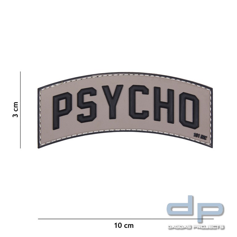 Emblem 3D PVC Psycho grau