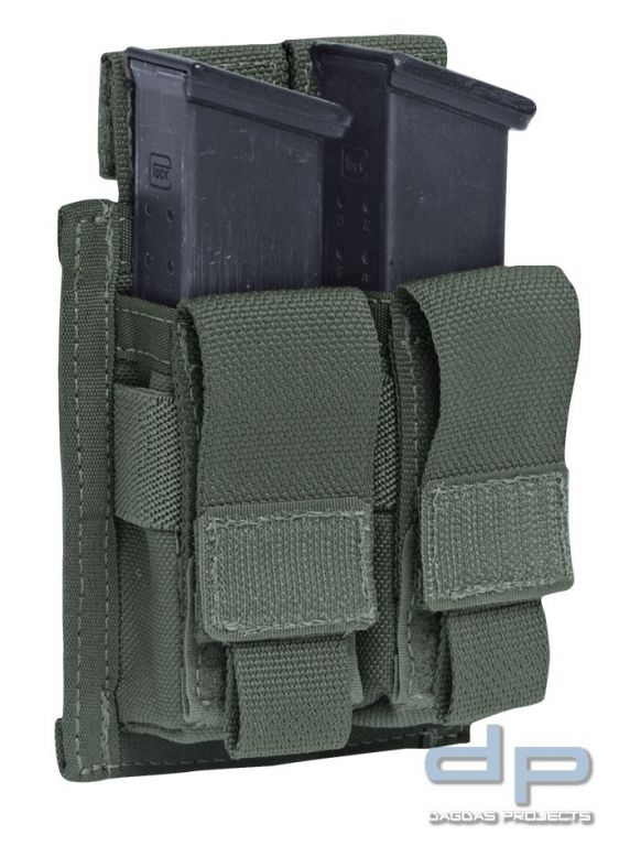 Warrior Double 9mm Pistol Pouch Oliv