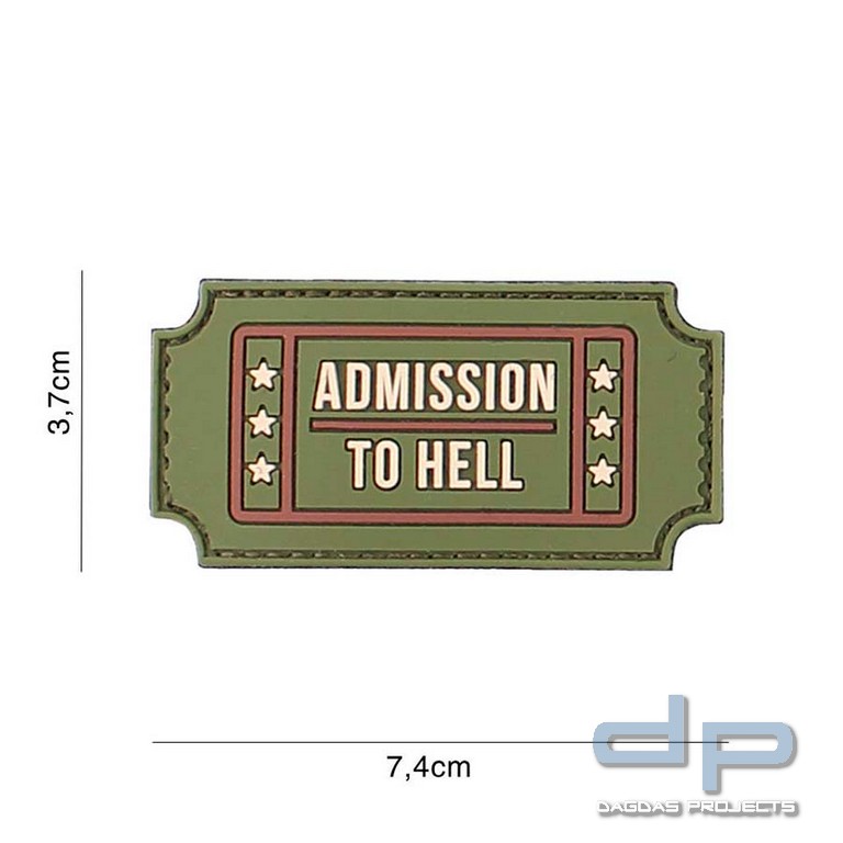 Emblem 3D PVC Admission to Hell multi