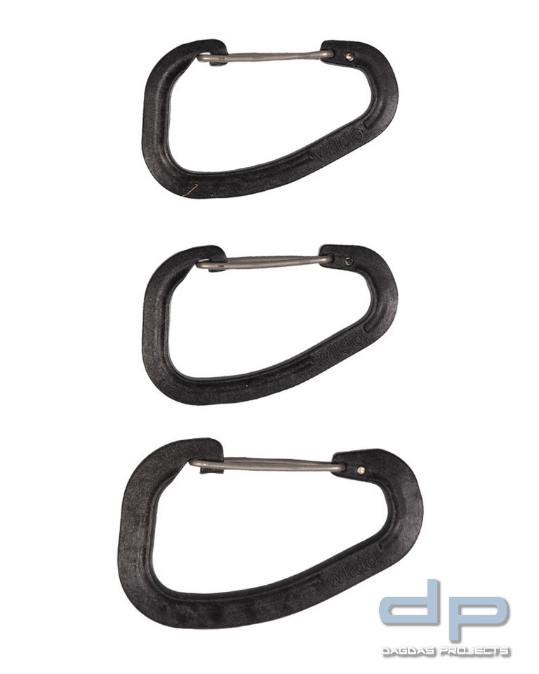 ACCESSORY CARABINER SET WILDO® SCHWARZ 5 Packs