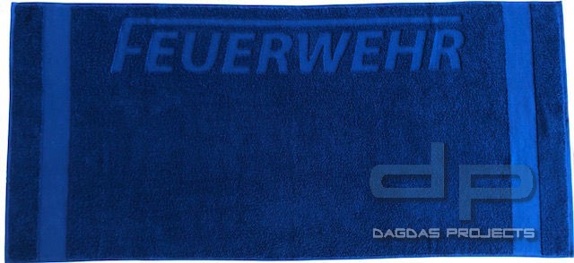Premium Duschtuch und Handtuch mit FEUERWEHR Einwebung marineblau 140x67cm 100% Baumwolle, sehr flau