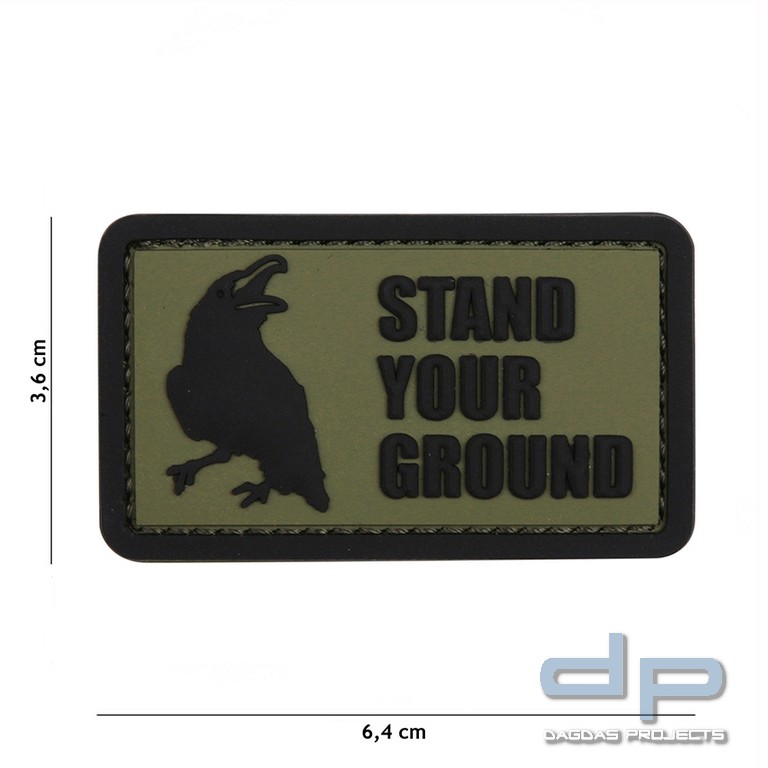 Emblem 3D PVC Stand Your Ground grün
