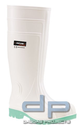 Stiefel in Weiß/Hellgrün