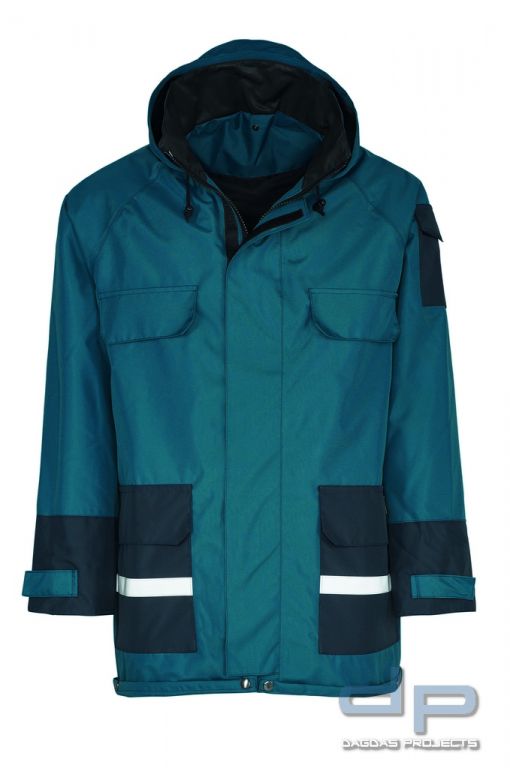 gammatex® Wetterschutzkleidung Jacke Jobline Petrol mit Stepp-Wärmfutter