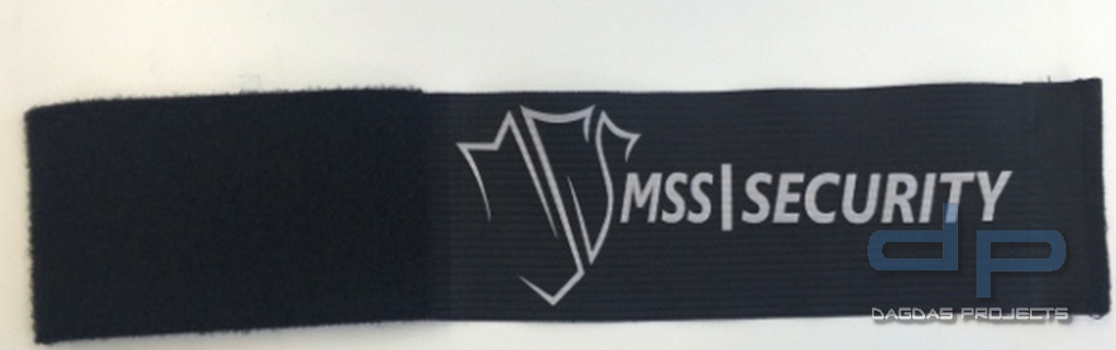 Behörden Klettarmbinde schwarz mit Sonderlogo