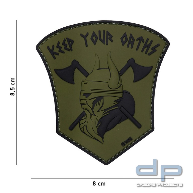 Emblem 3D PVC Keep Our Oarths grün