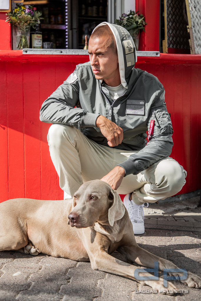 Alpha Industries Fliegerjacke  MA-1 TT Hood Custom vintage Green