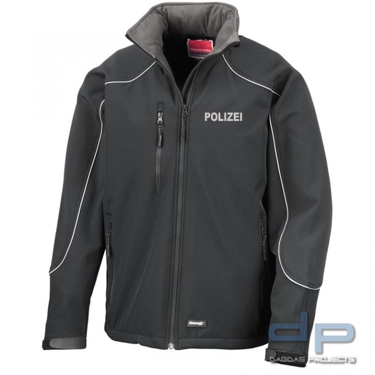 Behörden Softshell Jacke mit Kapuze und Aufdruck nach Wunsch