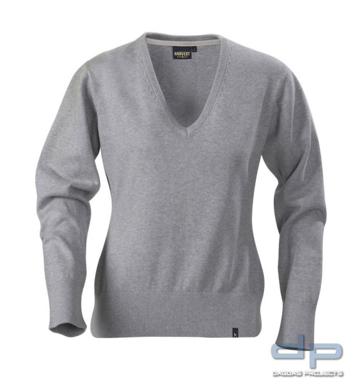 Damen-Feinstrickpullover mit V-Ausschnitt 100% supergekämmte Baumwolle in verschiedenen Farben
