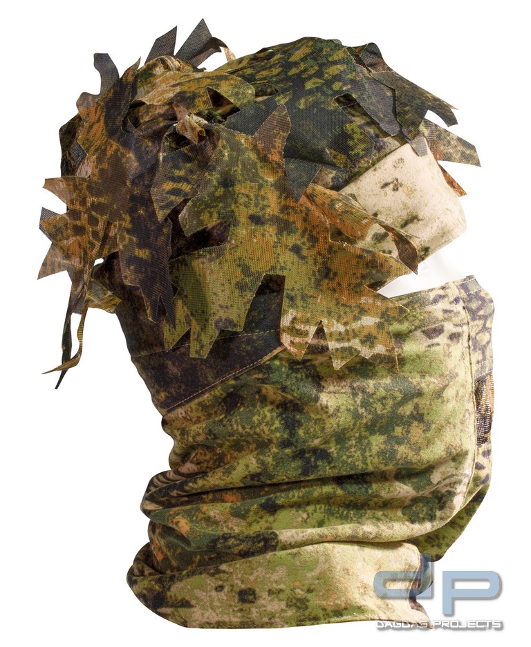 PHANTOMLEAF ORU BALACLAVA REVERSIBLE G2 MIT GESICHTSNETZ UND TARNSCHLAUFEN WASP Z2/Z3A