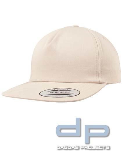 Unstructured 5-Panel Snapback in verschiedenen Farben mit Aufdruck nach Wunsch