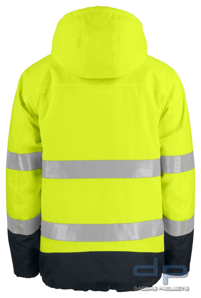 Gefütterte Funktionsjacke EN ISO 20471 Klasse 3 ProJob Farbe: Schwarz-Gelb  Größe: M