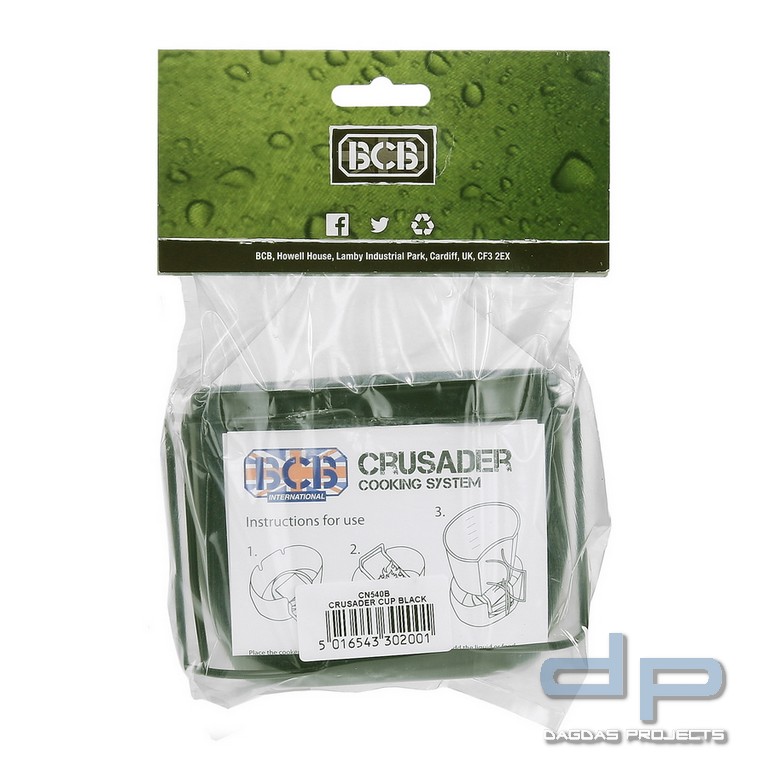 BCB Crusader Feldflasche schwarz CN540B