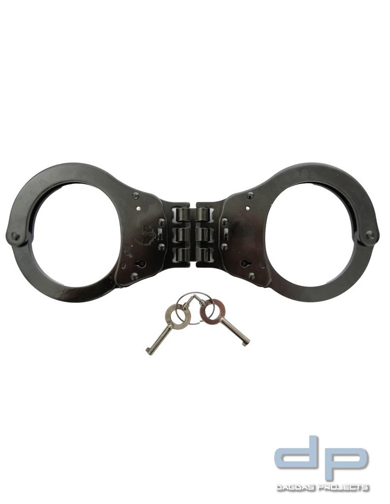 COP® 0108 Stahlhandfessel mit Gelenk und Sicherungsverriegelung Double Lock