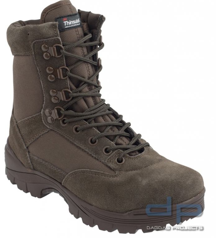 Mil-Tec Tactical Boot Side Zip Braun
