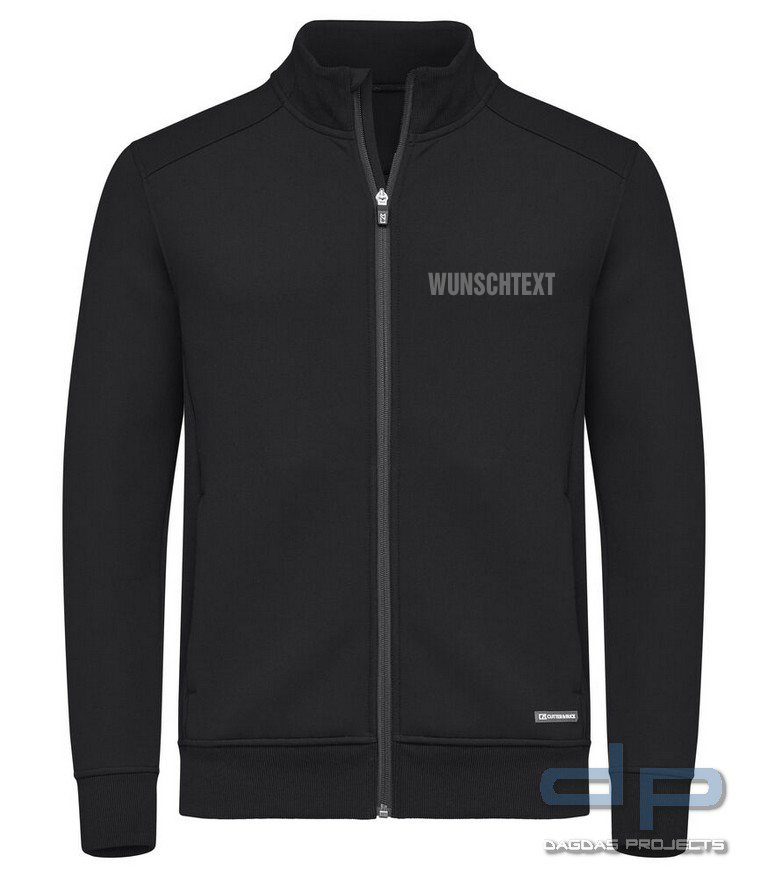 Behörden Cardigan Full Zip Men in verschiedenen Farben mit Wunschaufdruck auf Brust und Rücken