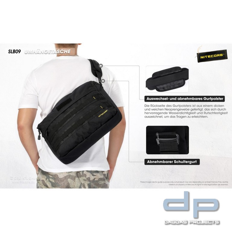 NiteCore® Umhängetasche - Sling Bag SLB09 - (9 Liter)