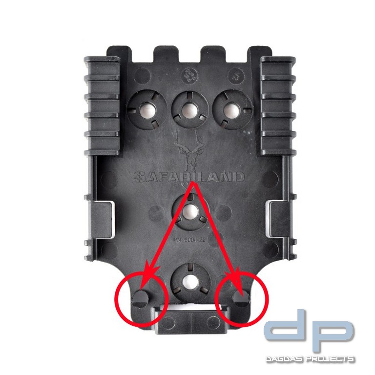SAFARILAND® QLS-Kit 4 (1 x Gabel QLS19, 2 x Sicherheits-Aufnahmeplatte QLS22L