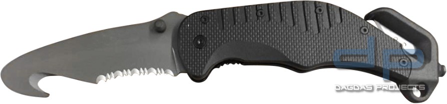 Rettungsmesser "Elite" abgerundete Spitze, teilgezahnte Klinge