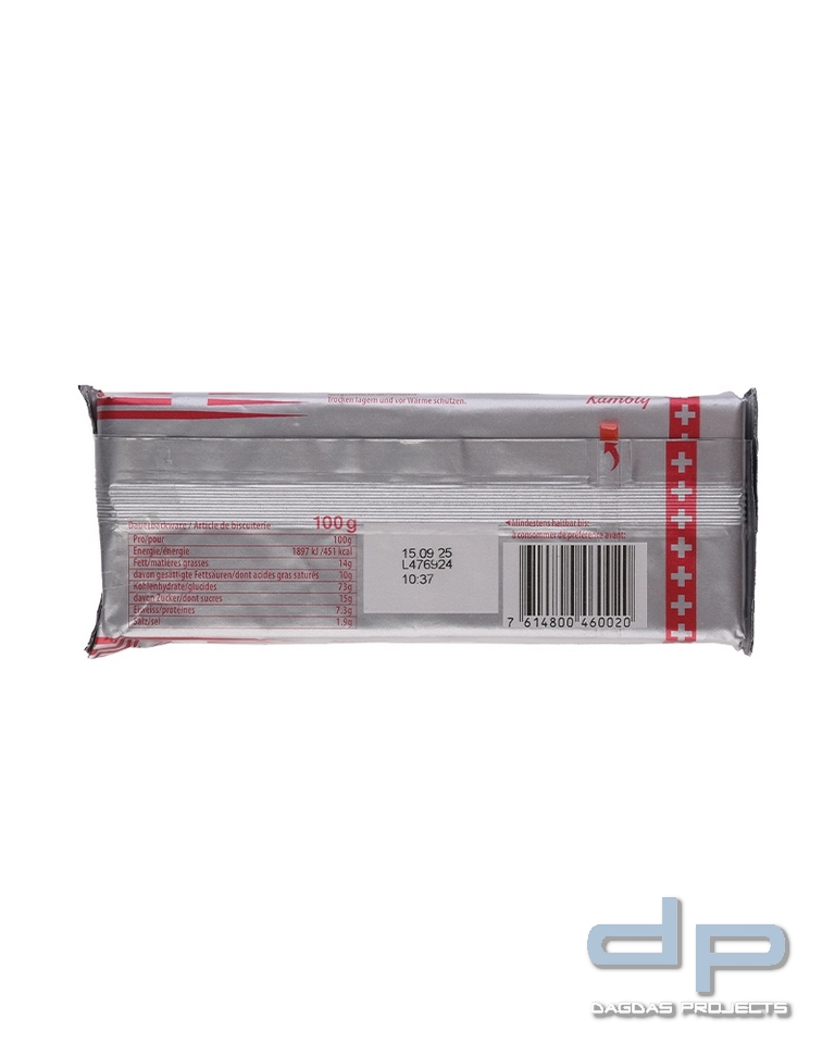 SCHWEIZ.HARTKEKS "MILITARY BISCUIT" 100GR. VPE 48