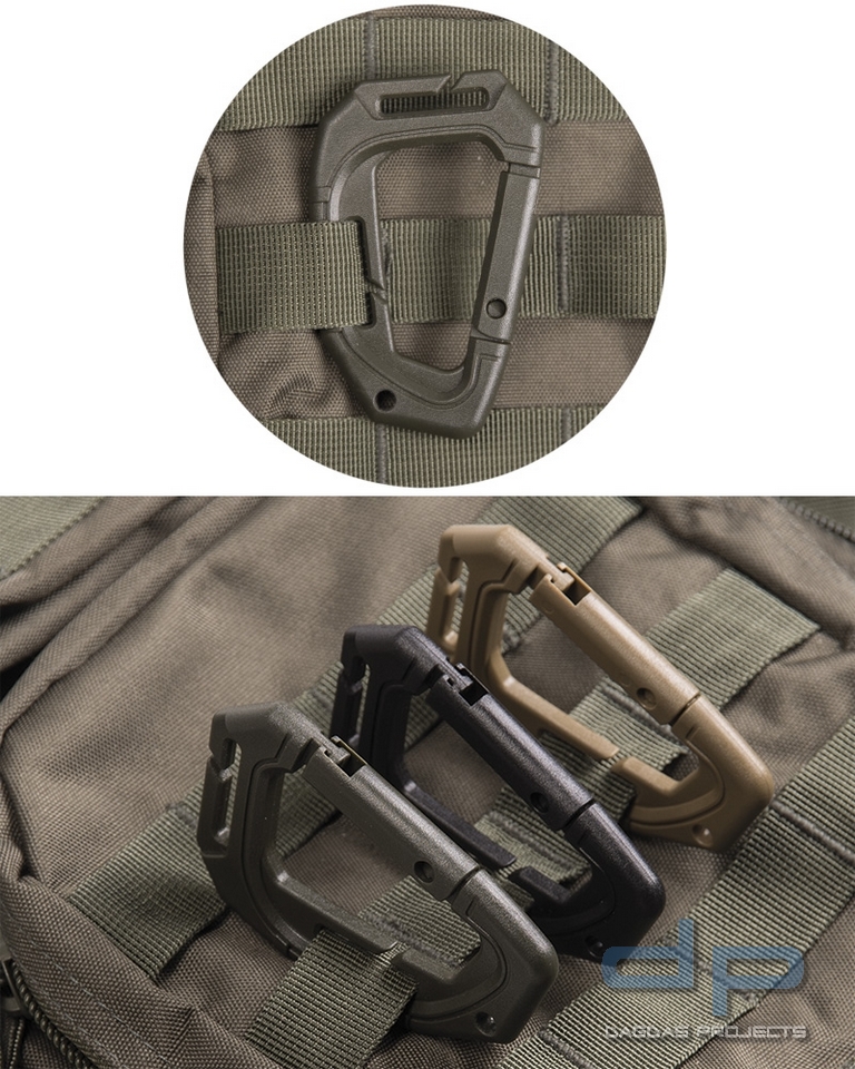 TACTICAL KARABINER MOLLE 5 Paar Oliv