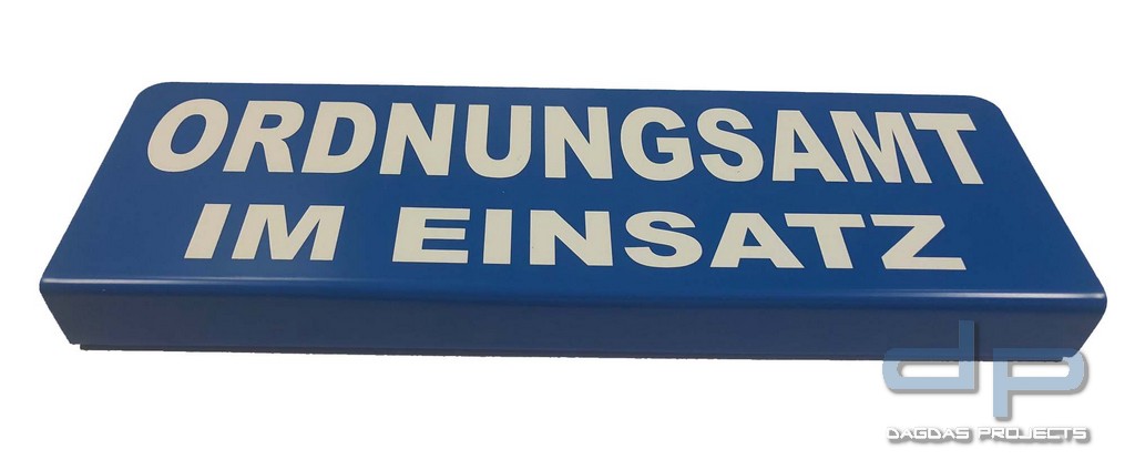 Klemmschild für Sonnenblende in 4 Farben mit Wunschtext