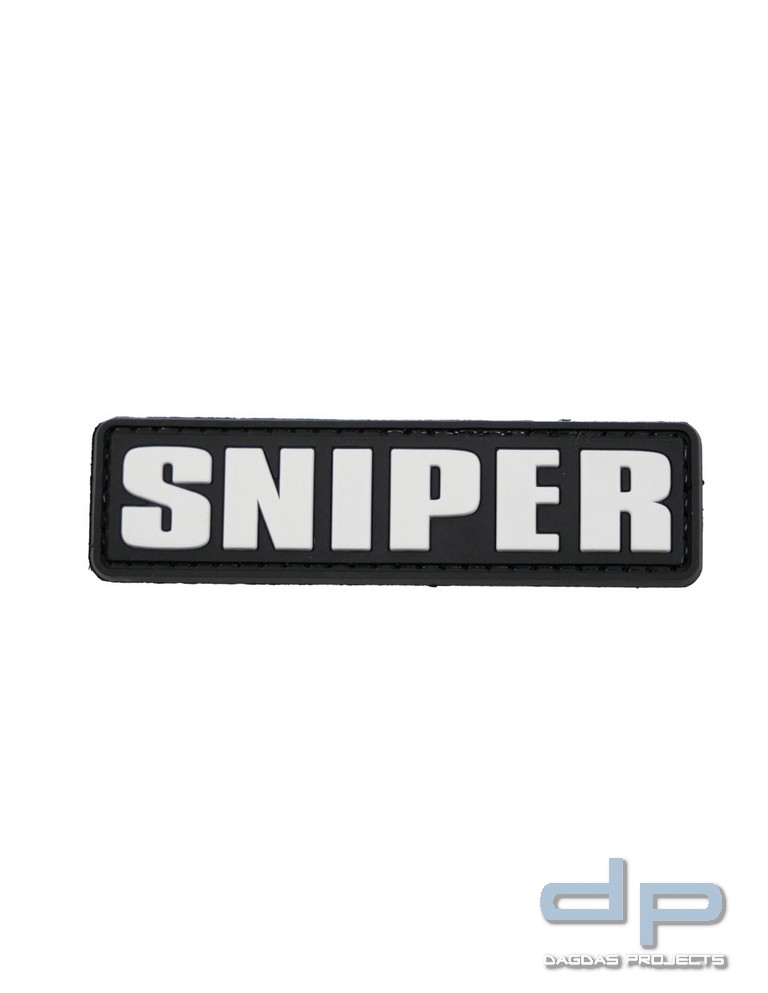 Klettabzeichen SNIPER - gummiert, 85x22,5 mm