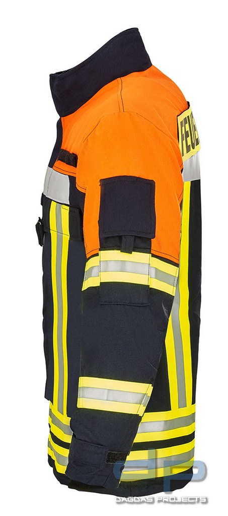 Einsatzjacke für Technische Hilfeleistung mit Nässesperre - Passe orange