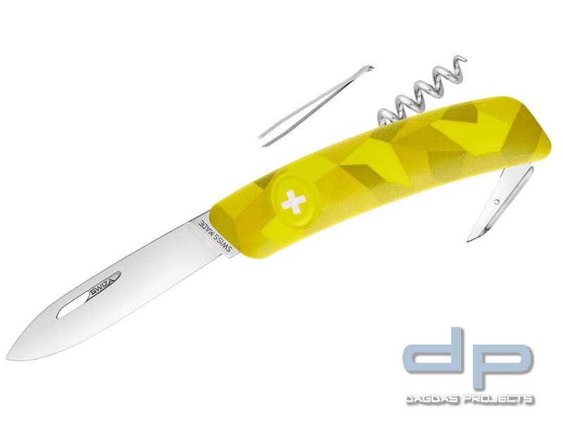 SWIZA Schweizer Messer C01 VELOR, Klingensperre, Anti-Rutsch-Griffschalen, Camo Urban Moss