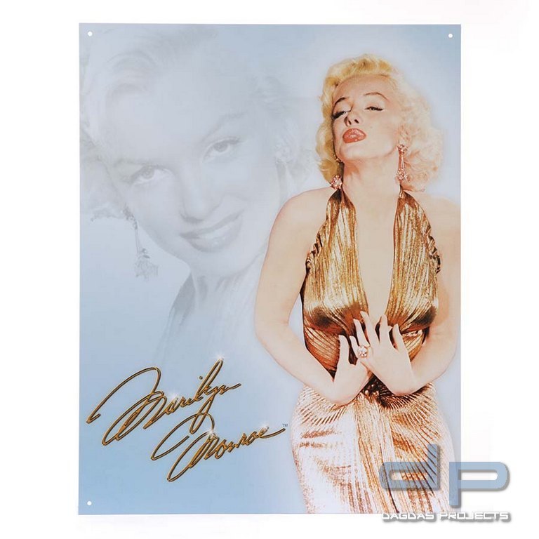 Metall platte gross Marilyn Monroe