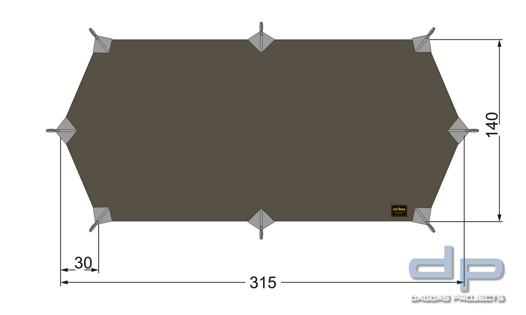 TATONKA TARP WING 1 LT ULTRALEICHT 315 X 140 CM