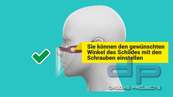 Mini-Gesichtsschutz leicht aus transparentem Kunststoff